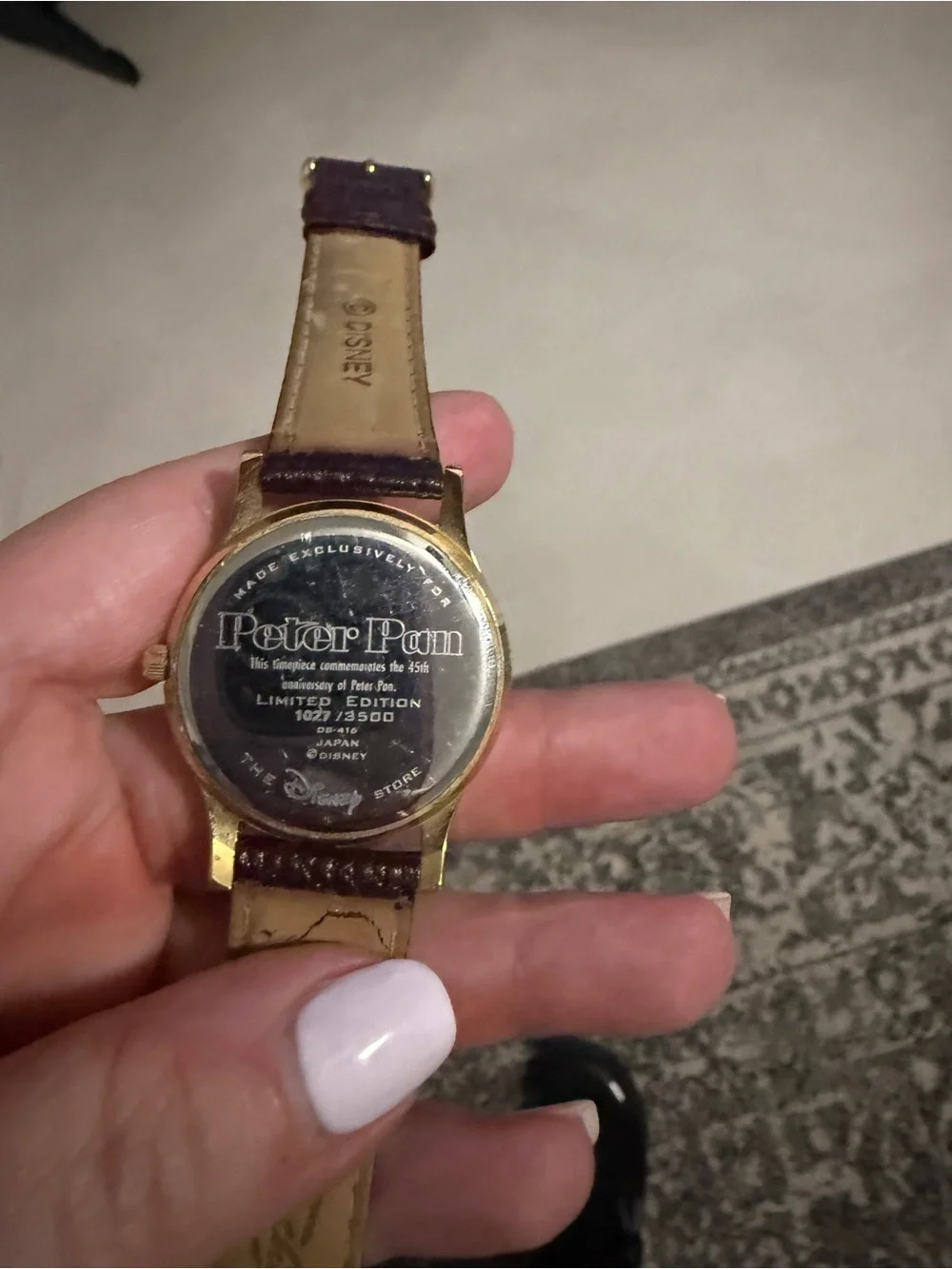 Disney Peter Pan 45th Anniversary Limited Edition Watch 1027/3500 Vintage